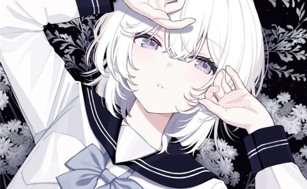 [3443P-8.27G]动漫二次元插画白发少女主题壁纸海报图集原画图片素材美术资料(二期更新)