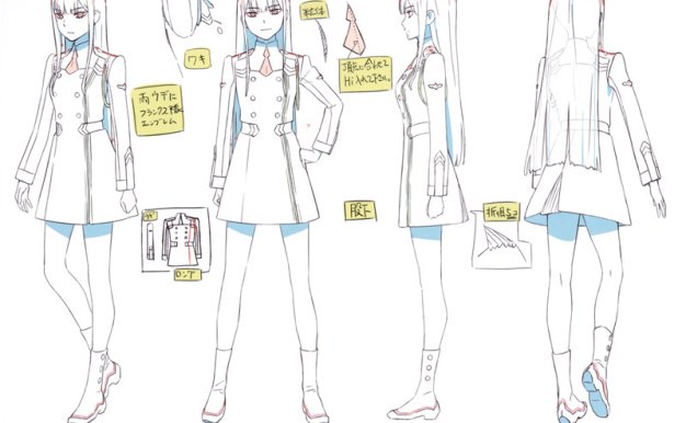 [374P-496M]动漫DARLING in the FRANXX设定原画集分镜角色场景设计线稿画册