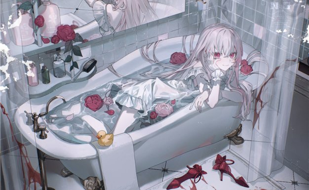 少女与浴缸主题图集高清壁纸原画插画美术绘画图片素材 临摹资料(二期更新)[408P-1.26G]