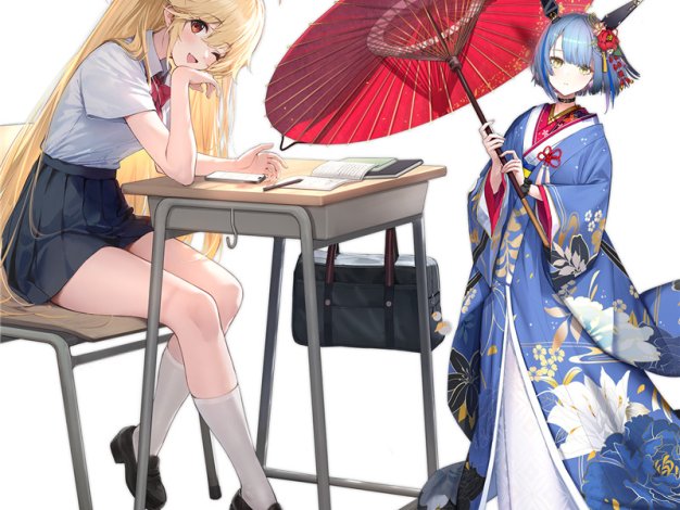 碧蓝航线全角色立绘高清全身免抠PNG动漫立牌周边免扣设计素材集