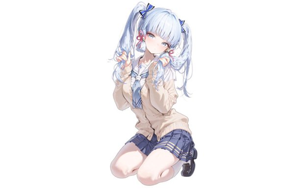 8K超清 神里绫华原神日系校园制服高清手机平板pad电脑桌面壁纸